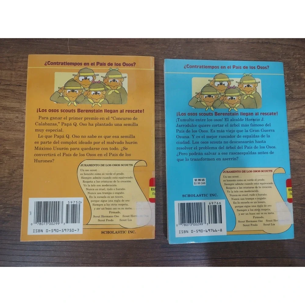 Berenstain Bear Scouts Paperback Lot Of 2 Backscratcher/Pumpkin M20